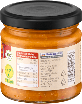 Feinkostsalat wie Budapester Salat mit Räuchertofu, vegan dmBio