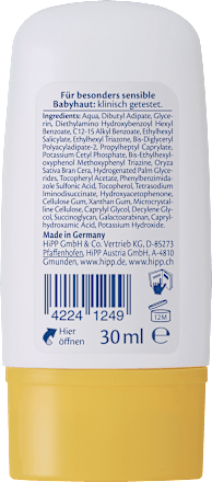 Sonnencreme Gesicht Kids, ultra sensitiv, LSF 50+ HiPP Babysanft