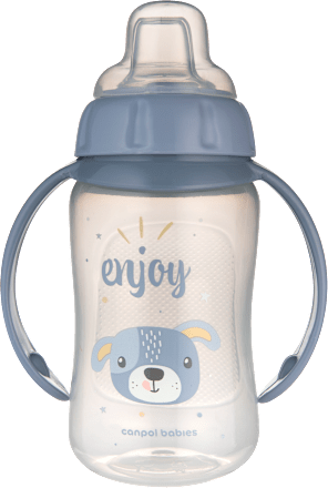 Kubek treningowy z miękkim ustnikiem 320 ml Cute Animals niebieski Canpol babies