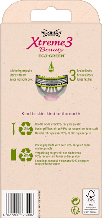 Maszynki do golenia jednorazowe XTREME3 BEAUTY ECO GREEN WILKINSON SWORD