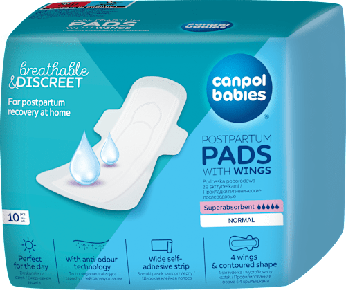 Dyskretne podpaski poporodowe ze skrzydełkami Day Canpol babies