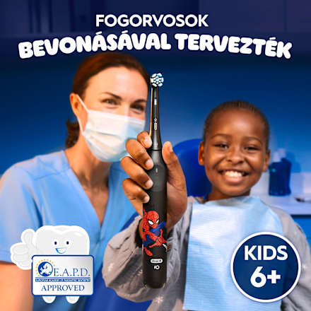 Pótfej iO elektromos fogkeféhez, Kids Spiderman Oral-B