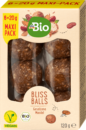 Bio sadne kroglice iz datljev in mandljev s polnilom iz mandljevega nugata dmBio