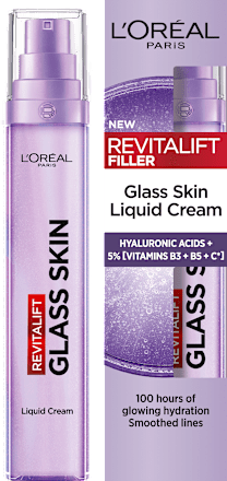 Vízbázisú krém Filler Glass Skin L'ORÉAL PARiS REVITALIFT