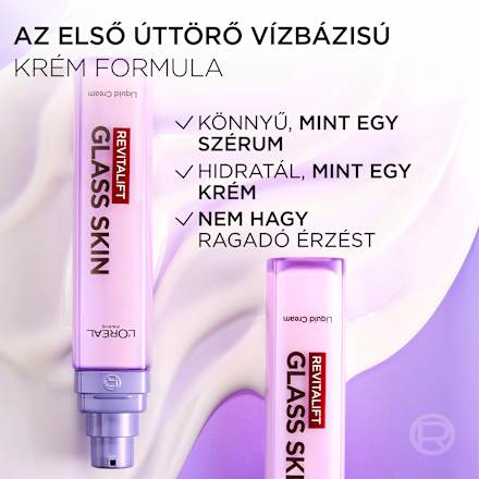 Vízbázisú krém Filler Glass Skin L'ORÉAL PARiS REVITALIFT