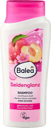 Selyemfényt adó sampon fénytelen és erőtlen hajra Balea