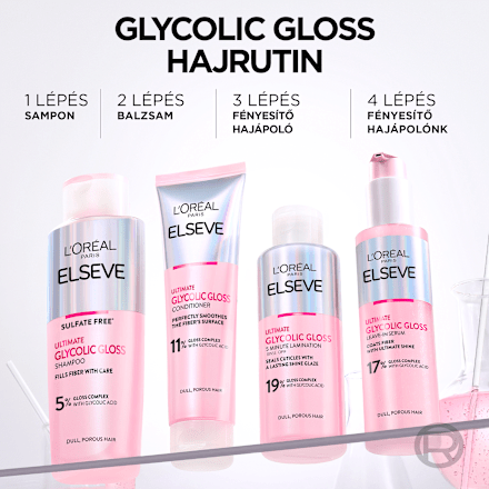 Balzsam Ultimate Glycolic Gloss, fénytelen hajra L'ORÉAL PARiS ELSEVE