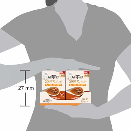 Katzensnack Soup Royale mit Huhn, Rind oder Truthahn (6 x 45g) Purina Gourmet