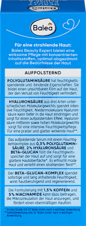 Serum, Beauty Expert Plump & Glow, sa 0,3% poliglutaminske kiseline i 2% hijaluronske kiseline Balea