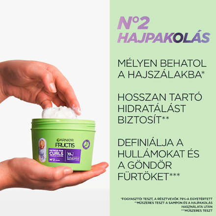 Hidratáló hajpakolás, hullámos és göndör hajra GARNIER FRUCTIS