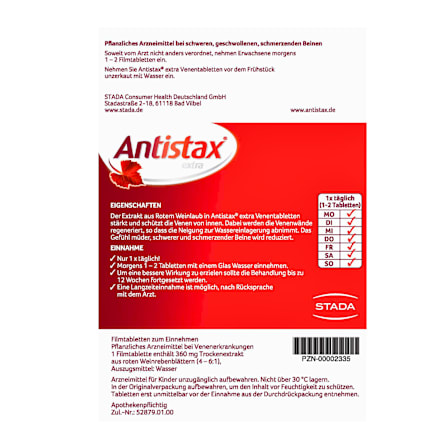 Antistax extra Venentabletten 360 mg Filmtabletten Antistax