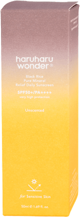 Krema za zaščito pred soncem Wonder Black Rice Pure Mineral Relief, SPF50+ PA++++ haruharu wonder