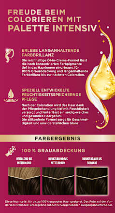 Haarfarbe Intensiv-Creme-Coloration 890 Schwarzbraun Palette Intensive Color Creme