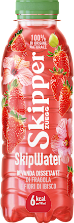 SkipWater bevanda dissetante fragola e fiori d'ibisco Skipper ZUEGG