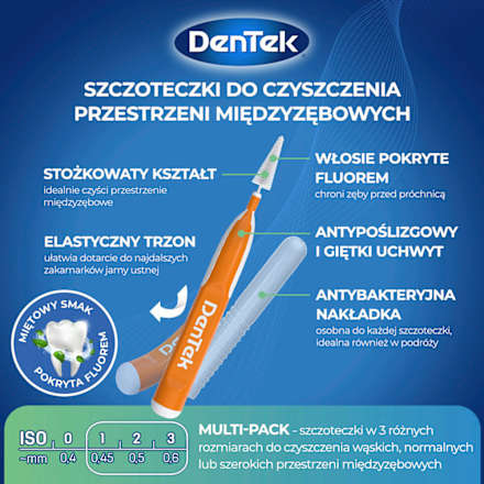 Szczoteczki interdentalne Easy Brush, mix rozmiarów DenTek