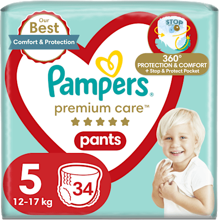 Pieluchomajtki Premium Care rozmiar 5, 12-17 kg Pampers Premium Care
