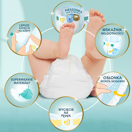 Pieluchy Premium Care rozmiar 2, 4-8 kg Pampers Premium Care