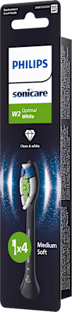 Nadomestne glave za električno zobno ščetko W2 Optimal White - črne Philips Sonicare