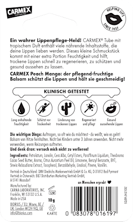 Lippenpflege Peach Mango Tube Carmex