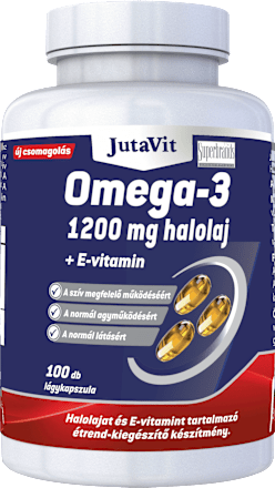 Omega-3 halolaj+E-vitamin kapszula JutaVit