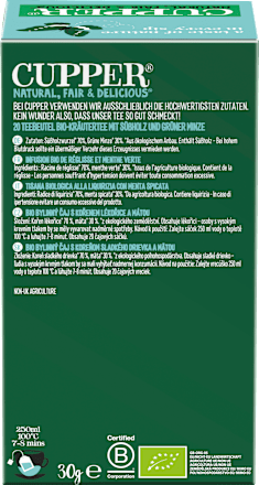 Kräutertee mit Süßholz & Minze (20 Beutel) Cupper