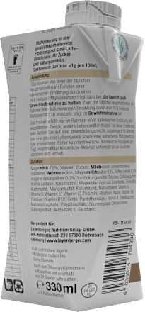 Diät Shake, Slim Shake Caffe Latte trinkfertig Layenberger Fit+Feelgood