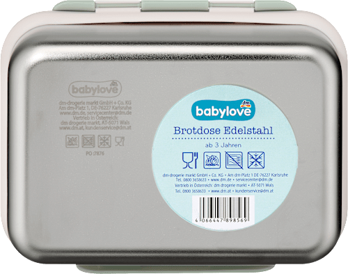 Brotdose Edelstahl mintgrün babylove