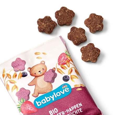 Bio zabfalatok, piros gyümölcsökkel babylove