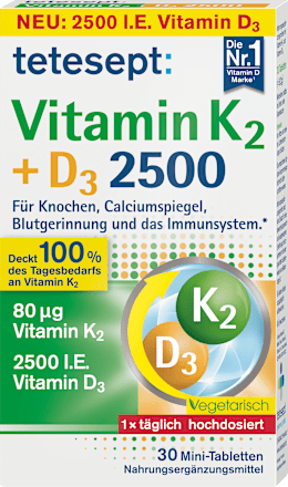 Vitamin K2 + D3 Tabletten 30 St tetesept