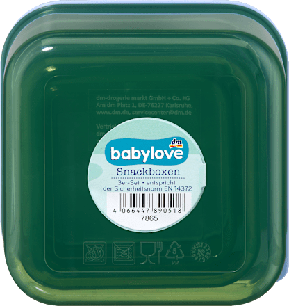Snackboxen Set blau/grün 3tlg babylove