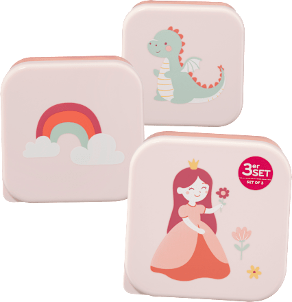 Snackboxen Set rosa/rot 3tlg babylove