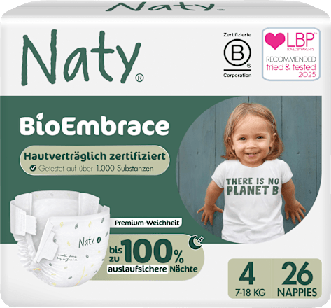 Windeln BioEmbrace Gr. 4 (7-18 kg) Naty