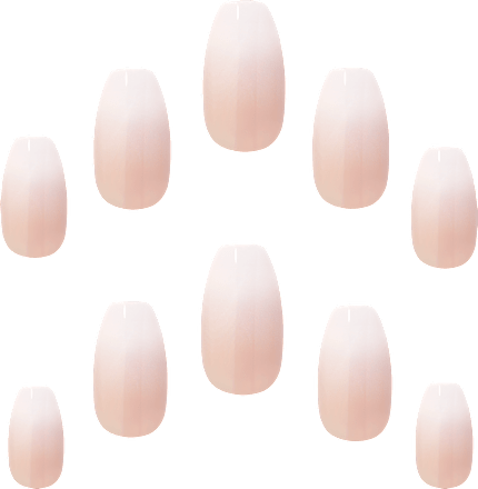 Künstliche Nägel No. 2 Coffin Acrylic Salon Expert French Elegant Touch