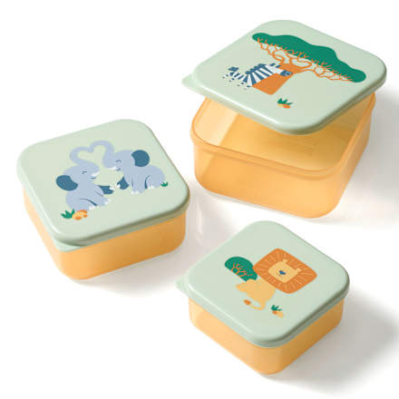 Snackboxen Set grün/orange 3tlg babylove