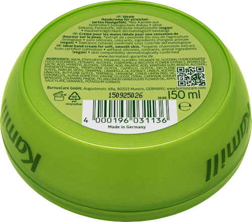 Hand- & Nagelcreme mit Kamille in der Dose Kamill