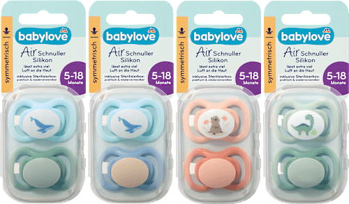 Силиконова залъгалка Air, 5-18 месеца, различни цветове/мотиви babylove