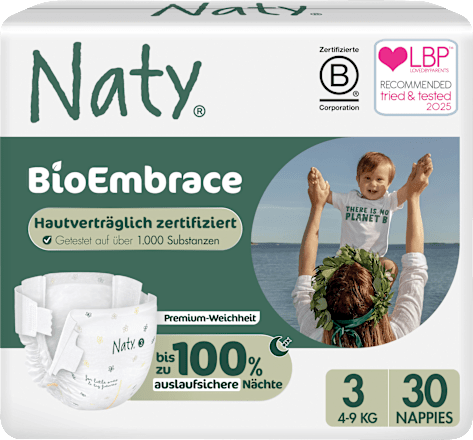 Windeln BioEmbrace  Gr. 3 (4-9 kg) Naty