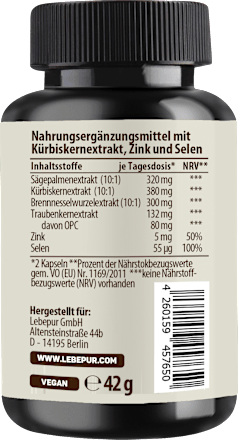Prostata Komplex Kapseln 60 St Lebepur