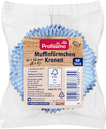 Muffinförmchen Kronen Profissimo