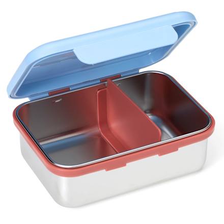 Brotdose Edelstahl blau/rot babylove