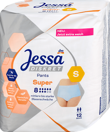 Spodnje hlače za inkontinenco SUPER, velikost S Jessa DISKRET