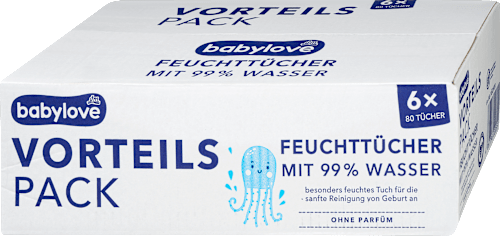 Feuchttücher mit 99 % Wasser (6x80 St) babylove