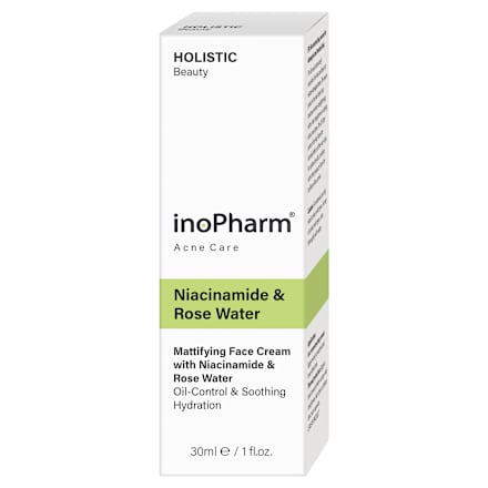 Матиращ крем за лице с ниацинамид и розова вода inoPharm