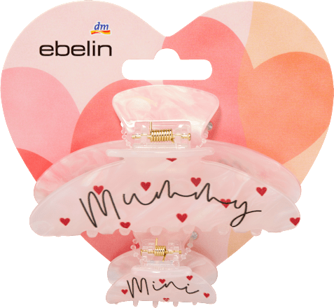 Haarklammer Set Mummy & Mini rosa 2tlg ebelin