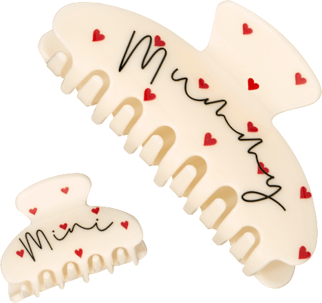 Haarklammer Set Mummy & Mini creme 2tlg ebelin