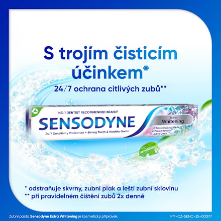 zubní pasta Extra Whitening 2x75ml SENSODYNE