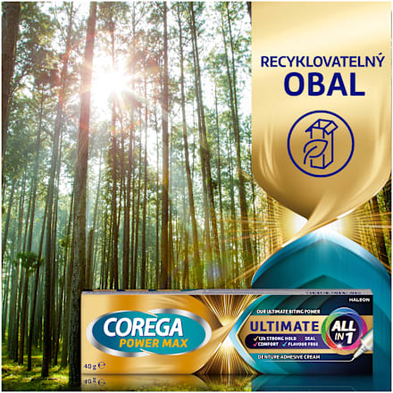 fixační krém na zubní náhrady Power Max Ultimate All in 1 COREGA