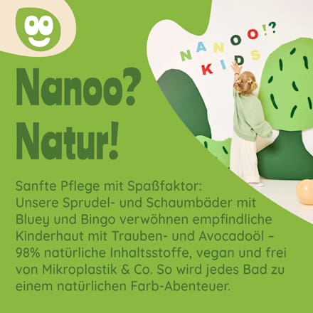 Kinder Badezusatz BLUEY Sprudelbad orange nanoo kids