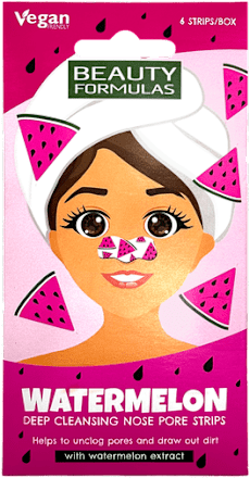 Benzi cu extract de pepene roșu pentru curățarea porilor de pe nas Beauty Formulas