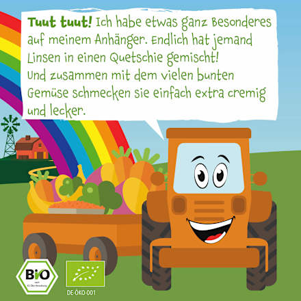 Quetschie Süßkartoffel, Karotte, Linsen, Brokkoli & Banane ab 8 Monaten pumpkin organics
